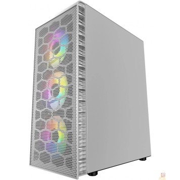 Корпус Powercase CMIZ4CW-L4 Корпус Mistral Z4 С White, Tempered Glass, Mesh, 4x 120mm 5-color LED fan, белый, ATX  (CMIZ4CW-L4)-1