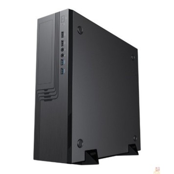 Корпус EL555BK PM-300TFX 80+Bronze U3.0*2+U2*2+2*combo Audio; fan 9cm; intrusion switch POWERMAN Slim Case 6143524-2