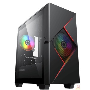 Корпуса GameMax Корпус Cyclops BR без БП (Midi Tower, ATX, Черно-красн.,1*USB2.0 + 1*USB3.0, 2*120мм)