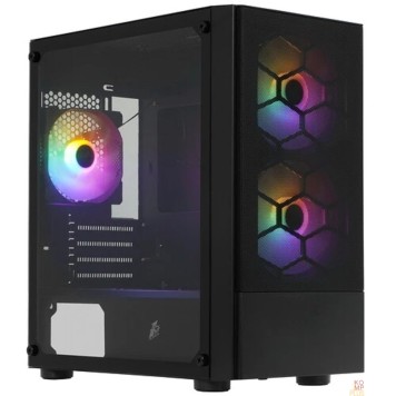 Корпус 1STPLAYER Корпус FIREBASE X4-M Black / mATX, TG / 1x120mm & 2x140mm LED fans inc. / X4-M-BK-2F1P-1F1-1