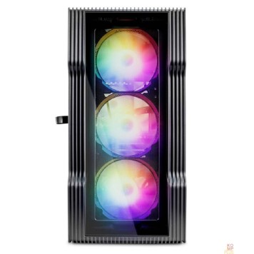 Корпус 1STPLAYER Корпус TRILOBITE T3-G Black / mATX, TG / 4x 120mm LED fans inc. / T3-G-BK-4F1-1