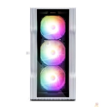 Корпус 1STPLAYER Корпус TRILOBITE T3-G White / mATX, TG / 4x 120mm LED fans inc. / T3-G-WH-4F1-W-1