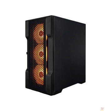 Корпус 1STPLAYER Корпус TRILOBITE T3 Black / mATX, TG / 4x 120mm LED fans inc. / T3-BK-4F1-1