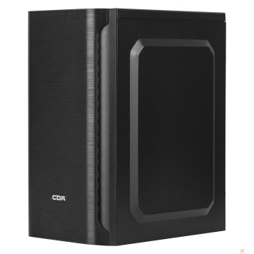Корпус CBR Корпус mATX Minitower MX10, c БП PSU-ATX400-12EC (400W/120mm), 2*USB 2.0, HD Audio+Mic, Black PCC-MATX-MX10-400W-1