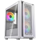 Корпус Powercase Корпус Mistral SM04 ARGB, Tempered Glass, Front Nylon Filter, 3x120mm ARGB PWM fans, белый, mATX  (CMMSM04W-A3)
