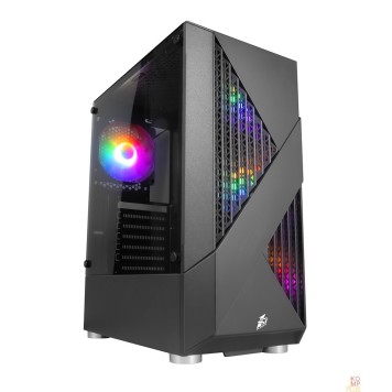 Корпус 1STPLAYER Корпус FIREROSE F3-A Black / ATX, TG / 4x120mm LED fans inc. / F3-A-BK-4F1