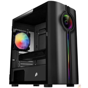 Корпус 1STPLAYER INFINITE SPACE IS3 Black Корпус   / mATX, TG / 1x120mm RGB fan inc. / IS3-BK-1F2