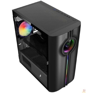 Корпус 1STPLAYER INFINITE SPACE IS3 Black Корпус   / mATX, TG / 1x120mm RGB fan inc. / IS3-BK-1F2-1