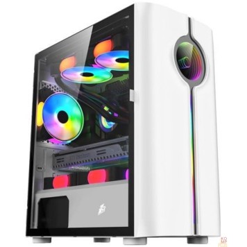 Корпус 1STPLAYER Корпус  INFINITE SPACE IS3 White / mATX, TG / 1x120mm RGB fan inc. / IS3-WH-1F2-W