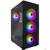 Корпус 1STPLAYER FIRE DANCING V3-B / ATX, TG / 4x120mm LED fans inc. / V3-B-4F1