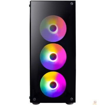 Корпус 1STPLAYER FIRE DANCING V3-B / ATX, TG / 4x120mm LED fans inc. / V3-B-4F1-1