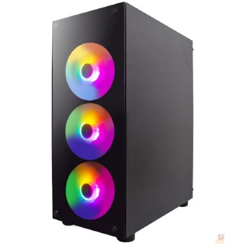 Корпус 1STPLAYER FIRE DANCING V3-B / ATX, TG / 4x120mm LED fans inc. / V3-B-4F1-2