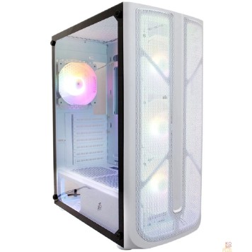 Корпус 1STPLAYER FIREBASE X4 White / ATX, TG / 4x120mm LED fans inc. / X4-WH-4F1-W