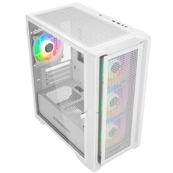 Корпус Powercase Alisio Micro X4W V2, Tempered Glass, 4х 120mm ARGB fans, ARGB HUB, белый, mATX  (CAMCXW-A4)