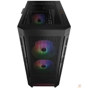 Корпуса Cougar Airface RGB Black, 2х140мм + 1x120mm ARGB Fan, ARGB Fan Hub, без БП, черный, ATX-1