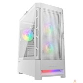 Корпуса Cougar Airface RGB White, 2х140мм + 1x120mm ARGB Fan, ARGB Fan Hub, без БП, белый, ATX