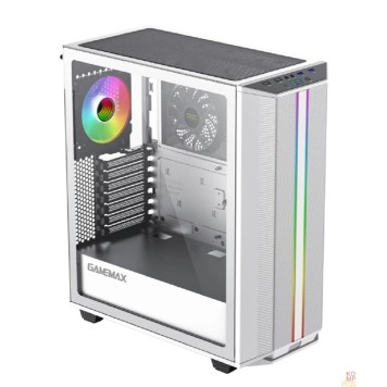Корпуса GameMax Корпус Precision COC White (T808) (ATX, Белый, 2*USB 3.0, Зак.стекло, 1*120мм+ COC, без БП)-1