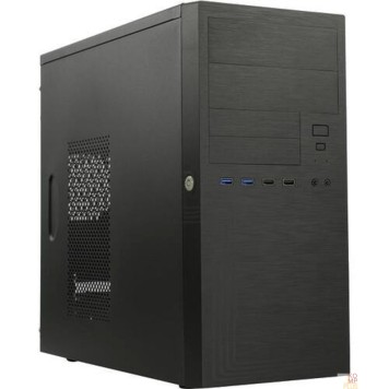 Корпус ES555BK PM-450ATX U3*2+TypeC*2+2*combo Audio; intrusion switch; power button lock; Extra 2xHDD cage; plastic screwless parts 6188250