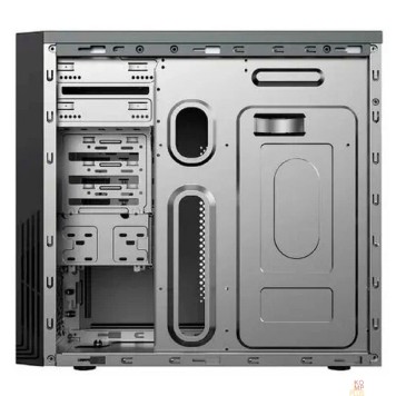 Корпус ES555BK PM-450ATX U3*2+TypeC*2+2*combo Audio; intrusion switch; power button lock; Extra 2xHDD cage; plastic screwless parts 6188250-1