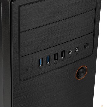 Корпус CBR Корпус ATX Miditower E180, без БП, 2*USB 3.0, 2*USB 2.0, HD Audio+Mic, Black PCC-ATX-E180-USB32-USB22-WPSU-1