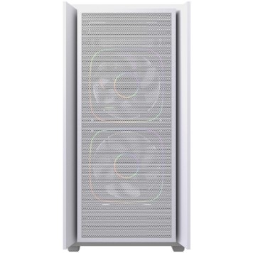 Корпус Powercase Корпус Mistral SM03 ARGB, Tempered Glass, 3x120mm ARGB PWM fans, белый, mATX  (CMMSM03W-A3)-1