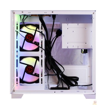 корпус Ginzzu V450 RGB Белый CRC6  FAN12CM RGB*3-1