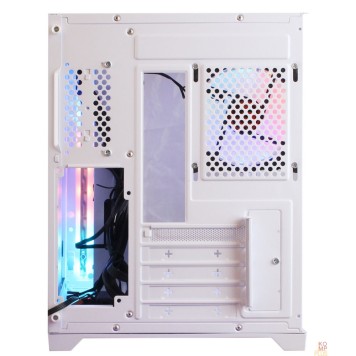 корпус Ginzzu V450 RGB Белый CRC6  FAN12CM RGB*3-2