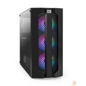 Корпуса Exegate EX294966RUS Корпус Miditower ExeGate EVO-9205 (ATX, без БП, с окном, 1*USB+1*USB3.0, аудио, 3 вент. 12см с RGB подсветкой)
