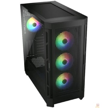 Корпуса Cougar Airface Pro RGB Black 4x120MM ARGB FAN, ARGB FAN HUB, БЕЗ БП, ЧЕРНЫЙ, E-ATX
