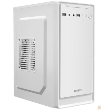 корпус Ginzzu B185 White  2*USB 2.0,AU
