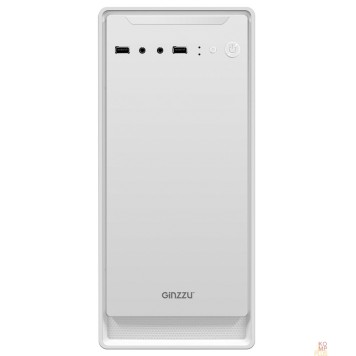 корпус Ginzzu B185 White  2*USB 2.0,AU-1