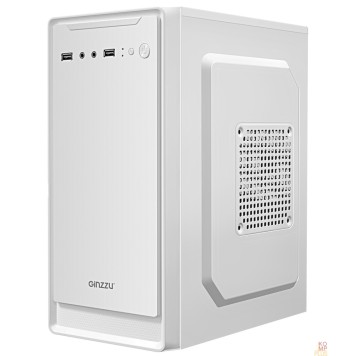 корпус Ginzzu B185 White  2*USB 2.0,AU-2