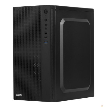 Корпус CBR Корпус mATX Minitower MX12, без БП, 1*USB 3.0, 2*USB 2.0, HD Audio+Mic, Black PCC-MATX-MX12-WPSU-1