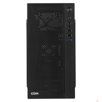Корпус CBR Корпус mATX Minitower MX12, без БП, 1*USB 3.0, 2*USB 2.0, HD Audio+Mic, Black PCC-MATX-MX12-WPSU-2