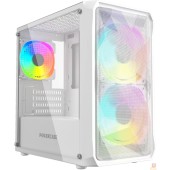 Корпус Powercase Mistral Micro A3W ARGB, Tempered Glass, 2x 140mm ARGB PWM+1x 120mm ARGB PWM, белый, mATX  (CMMAW-A3)