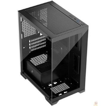 Корпус 1STPLAYER MIKU Mi2 Black / mATX / 3x120mm LED fans / Mi2-BK-3F1-1
