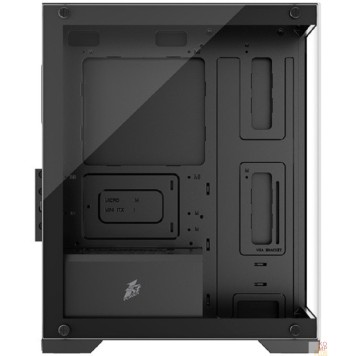 Корпус 1STPLAYER MIKU Mi2 Black / mATX / 3x120mm LED fans / Mi2-BK-3F1-2