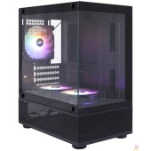 Корпус 1STPLAYER MIKU Mi2-A Black / mATX / 3x120mm LED fans / Mi2-A-BK-2F1R-1F1