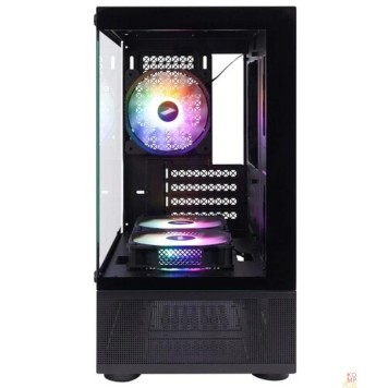 Корпус 1STPLAYER MIKU Mi2-A Black / mATX / 3x120mm LED fans / Mi2-A-BK-2F1R-1F1-1