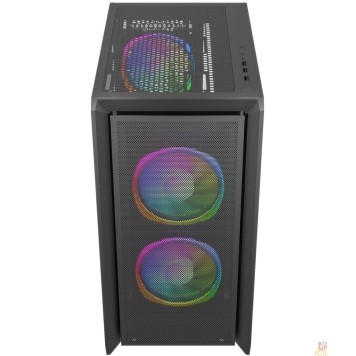 Корпус Powercase Alisio Micro Z3B ARGB, Tempered Glass, 3x 120mm ARGB fan, чёрный, mATX  (CAMZB-A3)-2