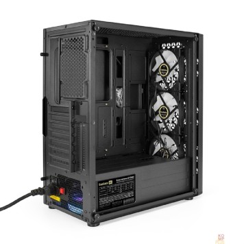 Корпуса Exegate EX296077RUS Корпус Miditower ExeGate EVO-9202-EVO800 (ATX, БП EVO800RGB с вент. 12 см, с окном, 1*USB+1*USB3.0, аудио, черный, 3 вент. 12см с RGB подсветкой)-2
