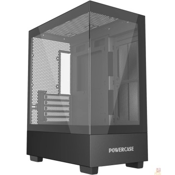 Корпус Powercase Vision Micro M, Tempered Glass, чёрный, mATX  (CVMMB-L0) 