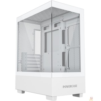 Корпус Powercase Vision Micro M, Tempered Glass, белый, mATX  (CVMMW-L0)