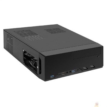Корпуса Exegate EX296297RUS Корпус Desktop ExeGate MI-208U2-M450 (mini-ITX/mATX, БП M450 с вент. 8см, 1*USB+2*USB3.0, аудио, черный)-1