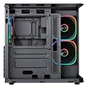 Корпус CBR Корпус ATX Cube X860BK, без БП, 1*USB Type-C, 1*USB 3.0, 1*USB 2.0, HD Audio+Mic, 3*fans, Black PCC-ATX-X860BK-WPSU-1
