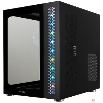 корпус Ginzzu V530 RGB подсветка, контроллер CRC10, 4* 12R6 FAN 12CM RGB закаленное стекло 1*USB 3.0,1*USB 2.0, AU ATX-1