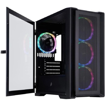 Корпус 1STPLAYER TRILOBITE T4 MESH ARGB Black / mATX / 4x120mm ARGB fans / T4-BK-4FS7-1
