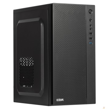 Корпус CBR Корпус mATX Minitower MX12, c БП PSU-ATX500-08EC (500W/80mm), 1*USB 3.0, 2*USB 2.0, HD Audio+Mic, Black PCC-MATX-MX12-500W2