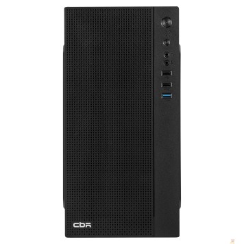 Корпус CBR Корпус mATX Minitower MX12, c БП PSU-ATX500-08EC (500W/80mm), 1*USB 3.0, 2*USB 2.0, HD Audio+Mic, Black PCC-MATX-MX12-500W2-2
