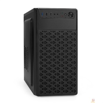 Корпуса Exegate EX296979RUS Корпус Minitower ExeGate mEVO-7803 (mATX, без БП, 2*USB+1*USB3.0, HD аудио, черный, 2 вент. 12см с RGB подсветкой)-1